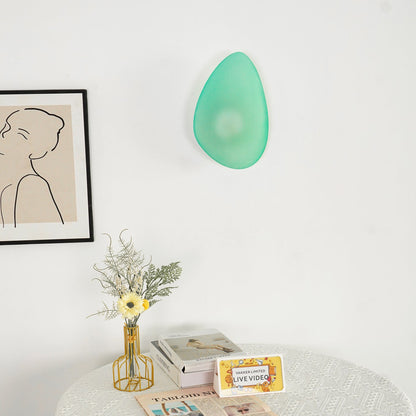Applique Murale en Verre Soufflé – Style Pierre Sculptée