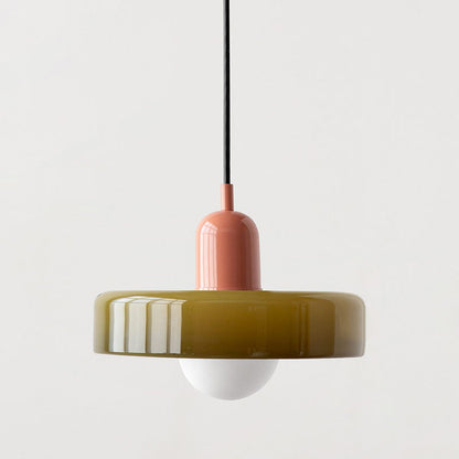 Suspension Verre Teinté Bauhaus, G9, Ø18–35cm, 150cm Câble