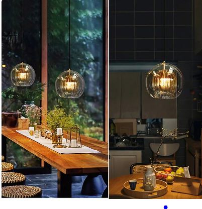 Suspension en Verre, Design Moderne, Éclairage Élégant