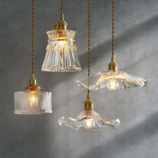 Suspension Moderne en Verre avec Cordon Doré – Élégance Intemporelle pour Cuisine et Salle à Manger