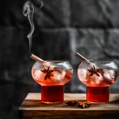 Verre à Cocktail Design Clear Droplet – Verre Soufflé Polyvalent pour Boissons ou Fleurs
