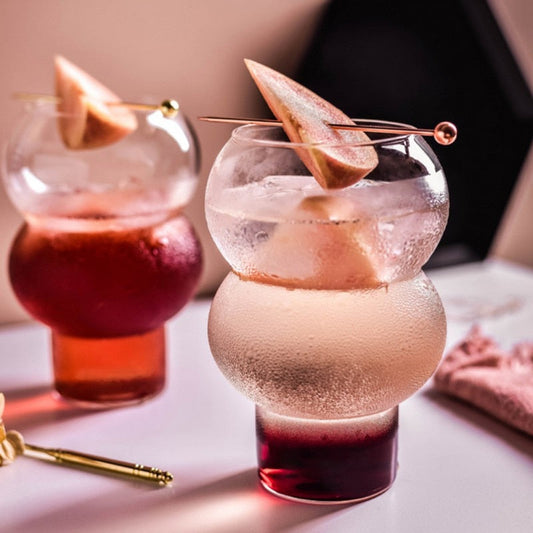 Verre à Cocktail Design Clear Droplet – Verre Soufflé Polyvalent pour Boissons ou Fleurs