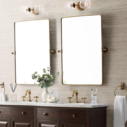 Applique Murale Verre Strié, Finition Cuivre Rustique