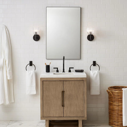 Applique Murale Verre Strié, Finition Cuivre Rustique