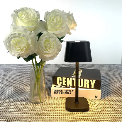 Lampe LED de Table Sans Fil Aluminium – Tactile et Rechargeable