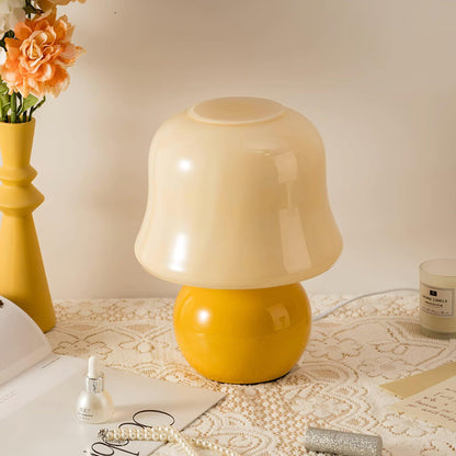 Lampe Champignon en Verre Émail Design Italien