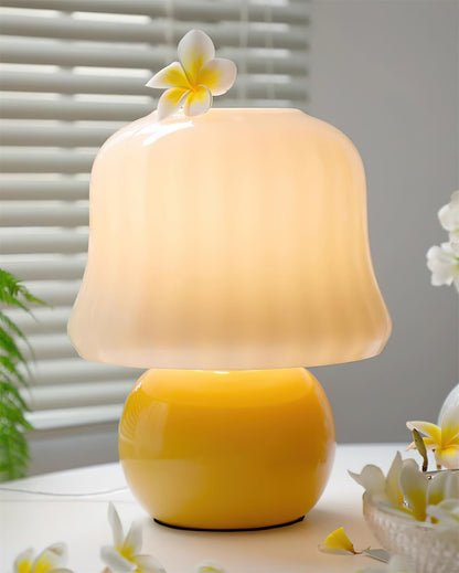 Lampe Champignon en Verre Émail Design Italien