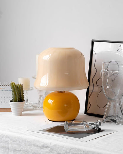 Lampe Champignon en Verre Émail Design Italien
