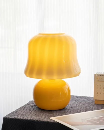 Lampe Champignon en Verre Émail Design Italien