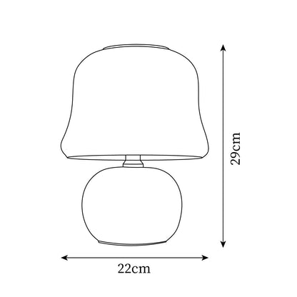 Lampe Champignon en Verre Émail Design Italien