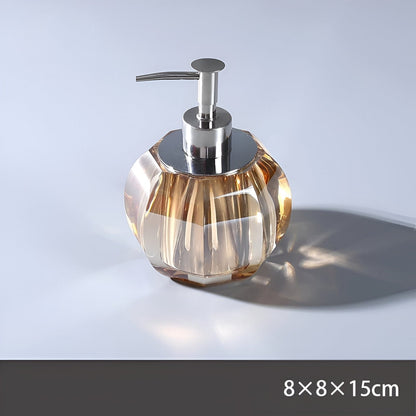 Ensemble d'accessoires en verre cristal pour salle de bain élégante