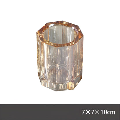 Ensemble d'accessoires en verre cristal pour salle de bain élégante