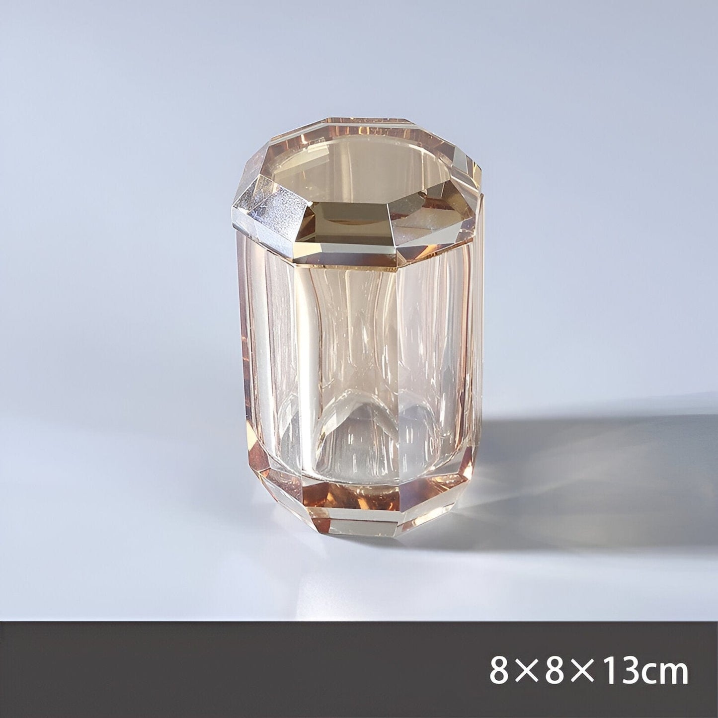 Ensemble d'accessoires en verre cristal pour salle de bain élégante