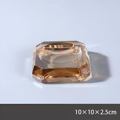 Ensemble d'accessoires en verre cristal pour salle de bain élégante