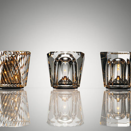Lampe Cristal LED Rechargeable, Sans Fil, 3000K, Ø8cm