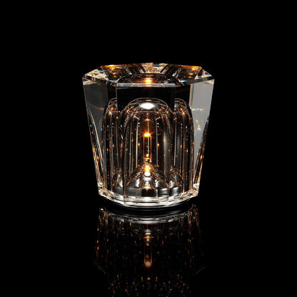 Lampe Cristal LED Rechargeable, Sans Fil, 3000K, Ø8cm