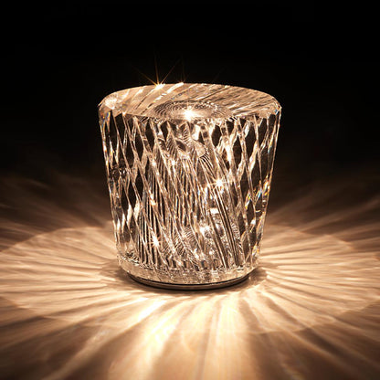 Lampe Cristal LED Rechargeable, Sans Fil, 3000K, Ø8cm