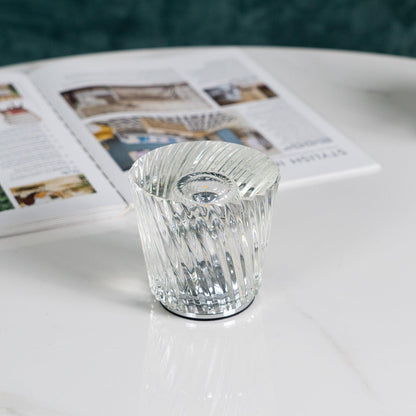 Lampe Cristal LED Rechargeable, Sans Fil, 3000K, Ø8cm