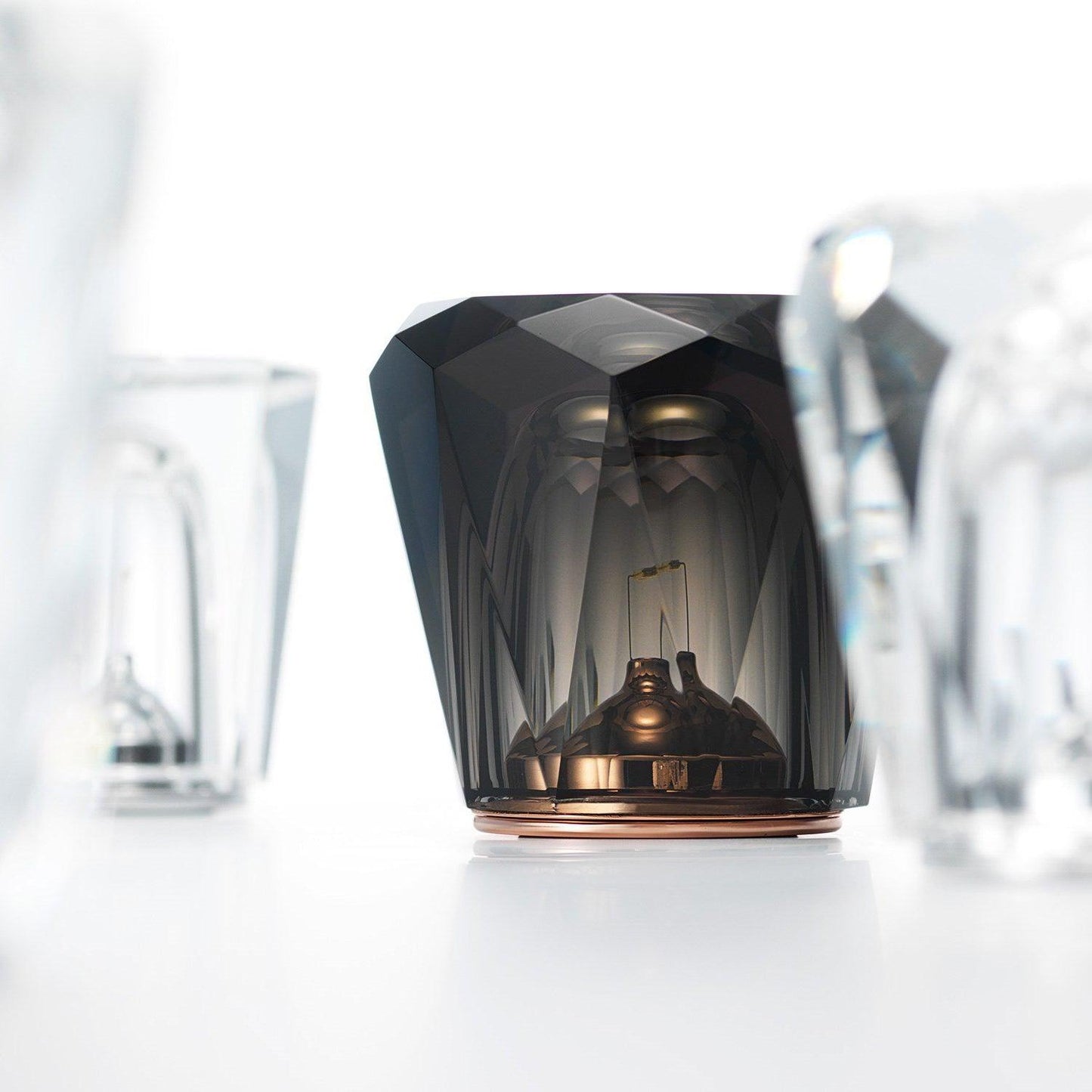Lampe Cristal LED Rechargeable, Sans Fil, 3000K, Ø8cm