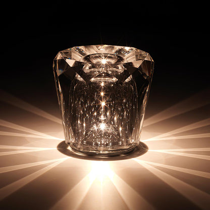 Lampe Cristal LED Rechargeable, Sans Fil, 3000K, Ø8cm