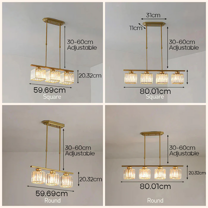 Lampes Suspendues Nordic | Designer à Multi-Têtes en Verre pour Îlot
