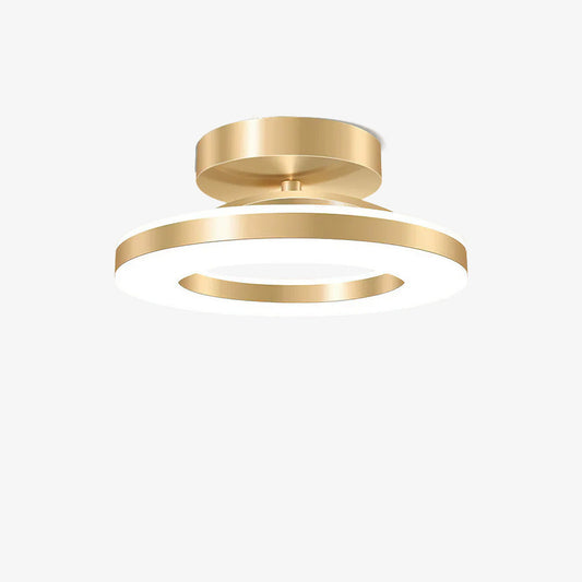 Gold Simple – Plafonnier LED Doré en Fer avec Intensité Réglable