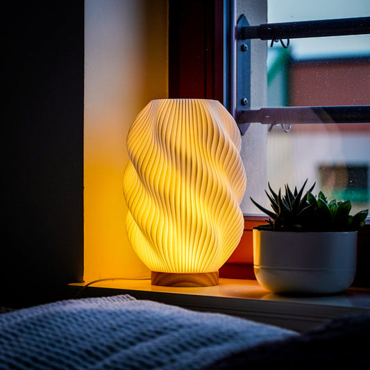 Lampe Design Moderne LED Ondulée Ambiance Chaude