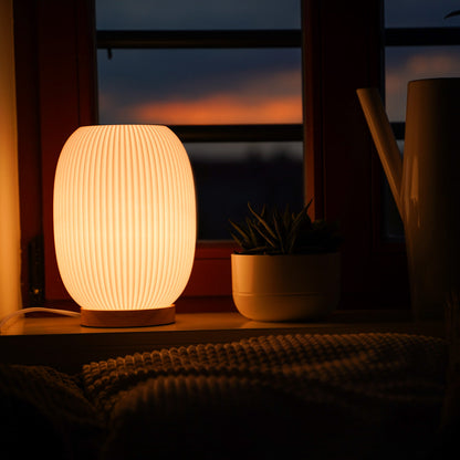 Lampe LED Ovale Design Scandinave Ambiance Tamisée