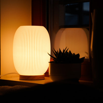 Lampe LED Ovale Design Scandinave Ambiance Tamisée