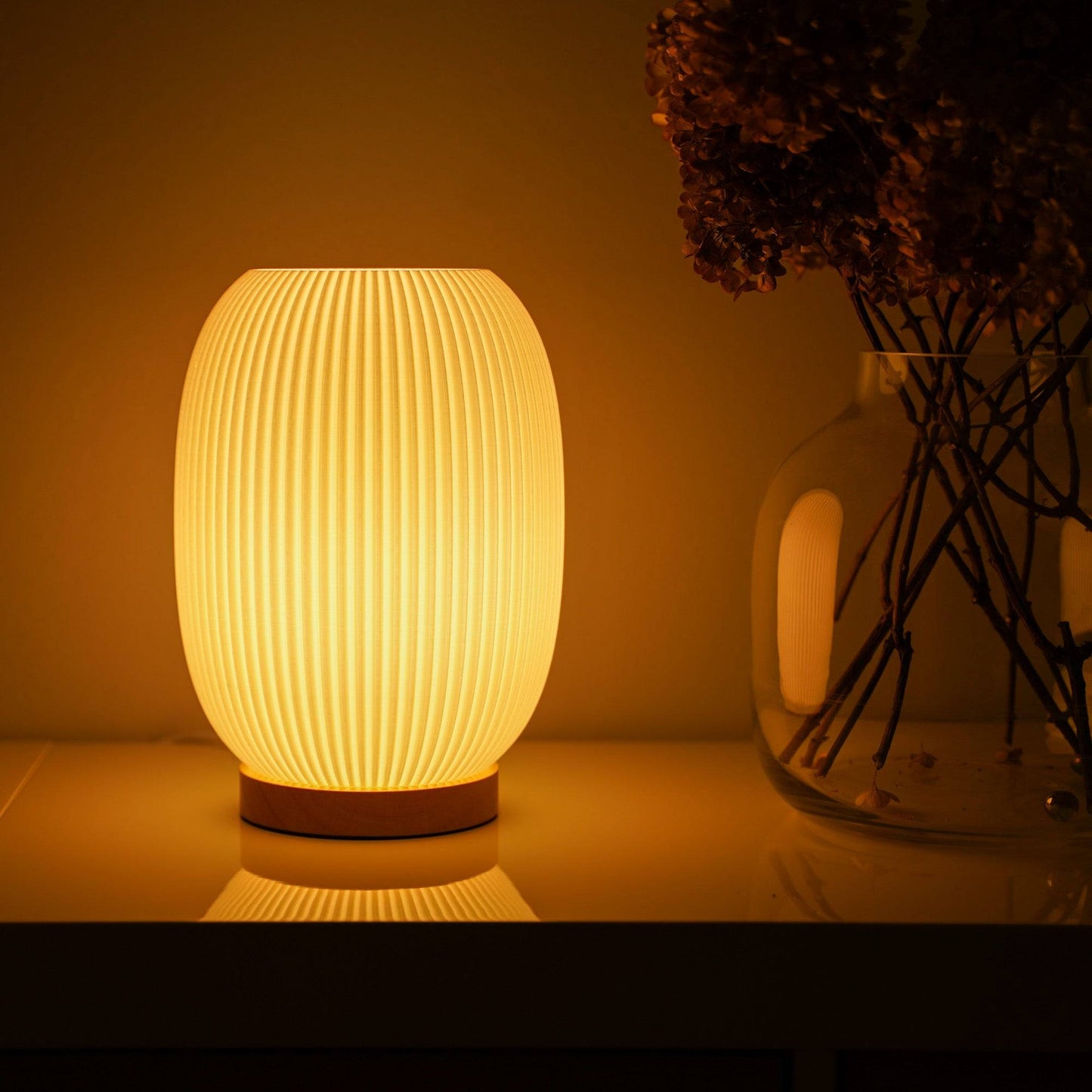 Lampe LED Ovale Design Scandinave Ambiance Tamisée