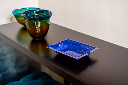 Vide-Poche Porcelaine Luna, Cendrier Doré 22 Carats