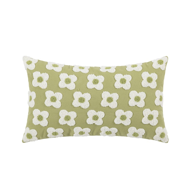 Daisy Embroidered – Housse de Coussin Fleurie Brodée