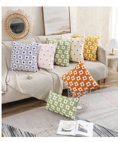 Daisy Embroidered – Housse de Coussin Fleurie Brodée