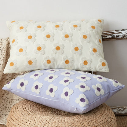 Daisy Embroidered – Housse de Coussin Fleurie Brodée