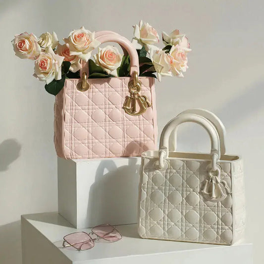 Vase Sac à Main Design – Résine Chic 28 cm