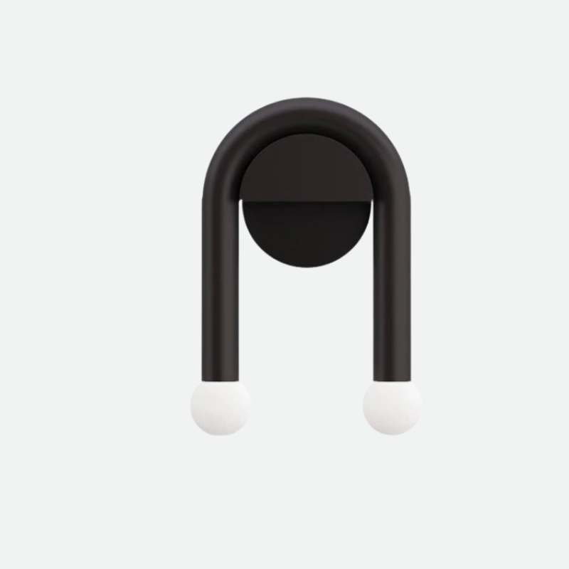 Applique Murale Métallique Arquée à Double Lumière – Style Moderne et Élégant