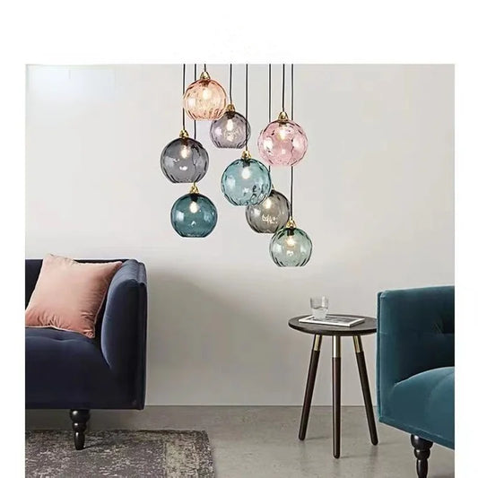 LumièreVerre | Suspension en Verre Sphérique | Éclairage Élégant et Moderne