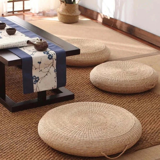 Coussins Tatami Japonais – Élégance Naturelle et Confort Méditatif