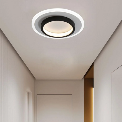 Plafonniers LED Ronds | Métal et Acrylique pour Couloir
