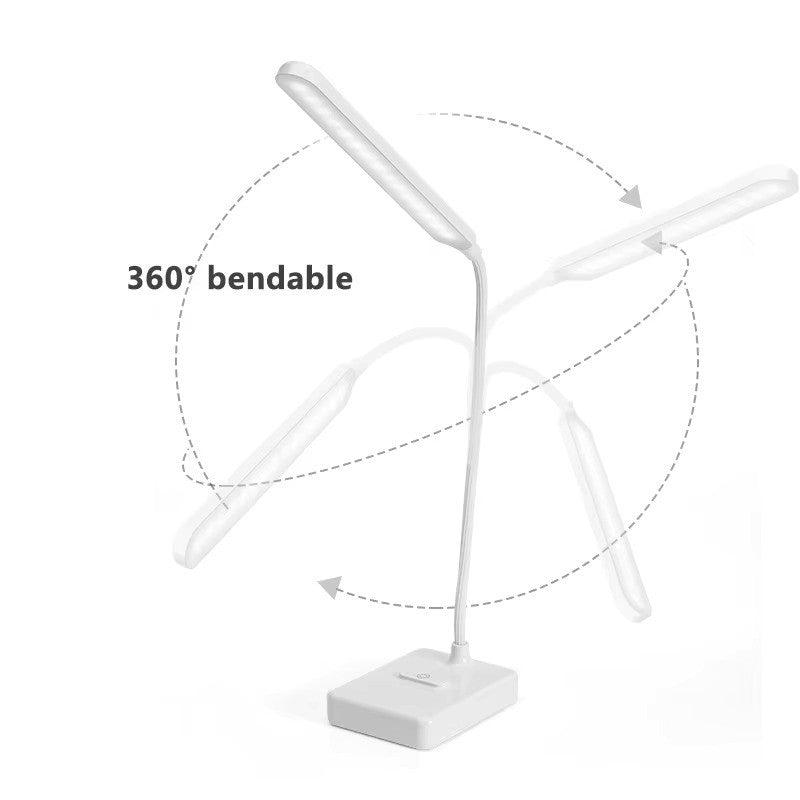 Lampe de Bureau Flexible – Rechargeable ou sur Secteur – Luminosité Réglable