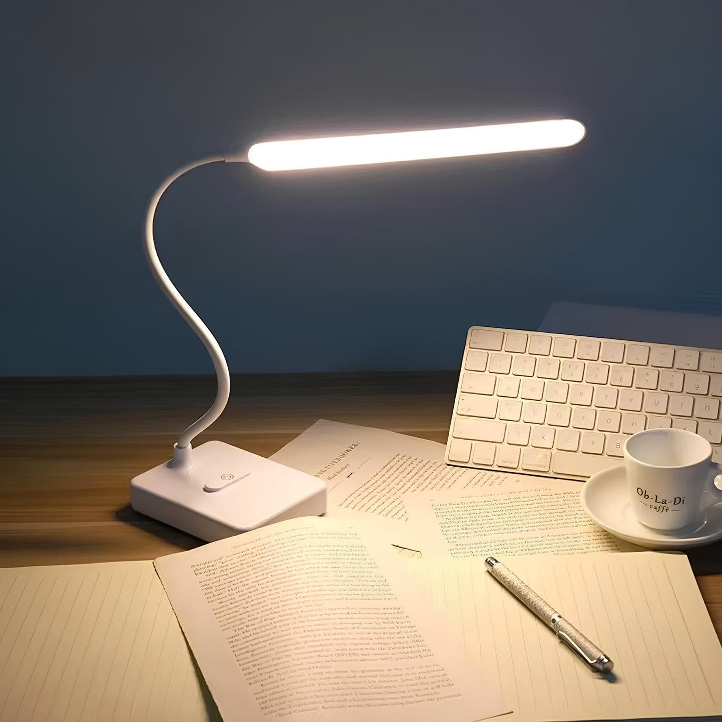 Lampe de Bureau Flexible – Rechargeable ou sur Secteur – Luminosité Réglable