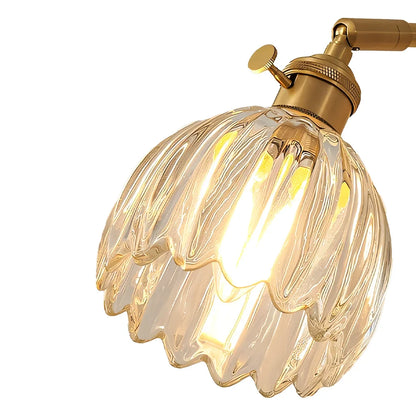 Freya – Applique Murale en Verre Style Fleur de Lotus