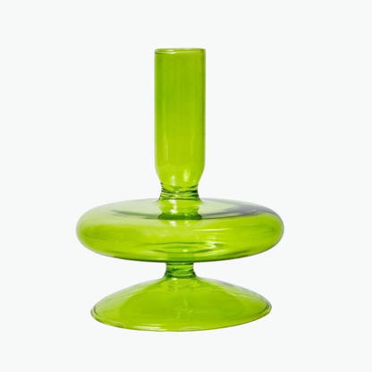 Bougeoirs en Verre Herbe Verte – Design Dynamique et Couleur Vibrante
