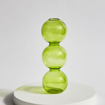 Bougeoirs en Verre Herbe Verte – Design Dynamique et Couleur Vibrante