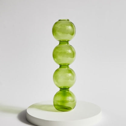 Bougeoirs en Verre Herbe Verte – Design Dynamique et Couleur Vibrante