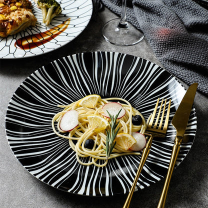 Collection d'assiettes Zaphire – Élégance artistique en porcelaine fine