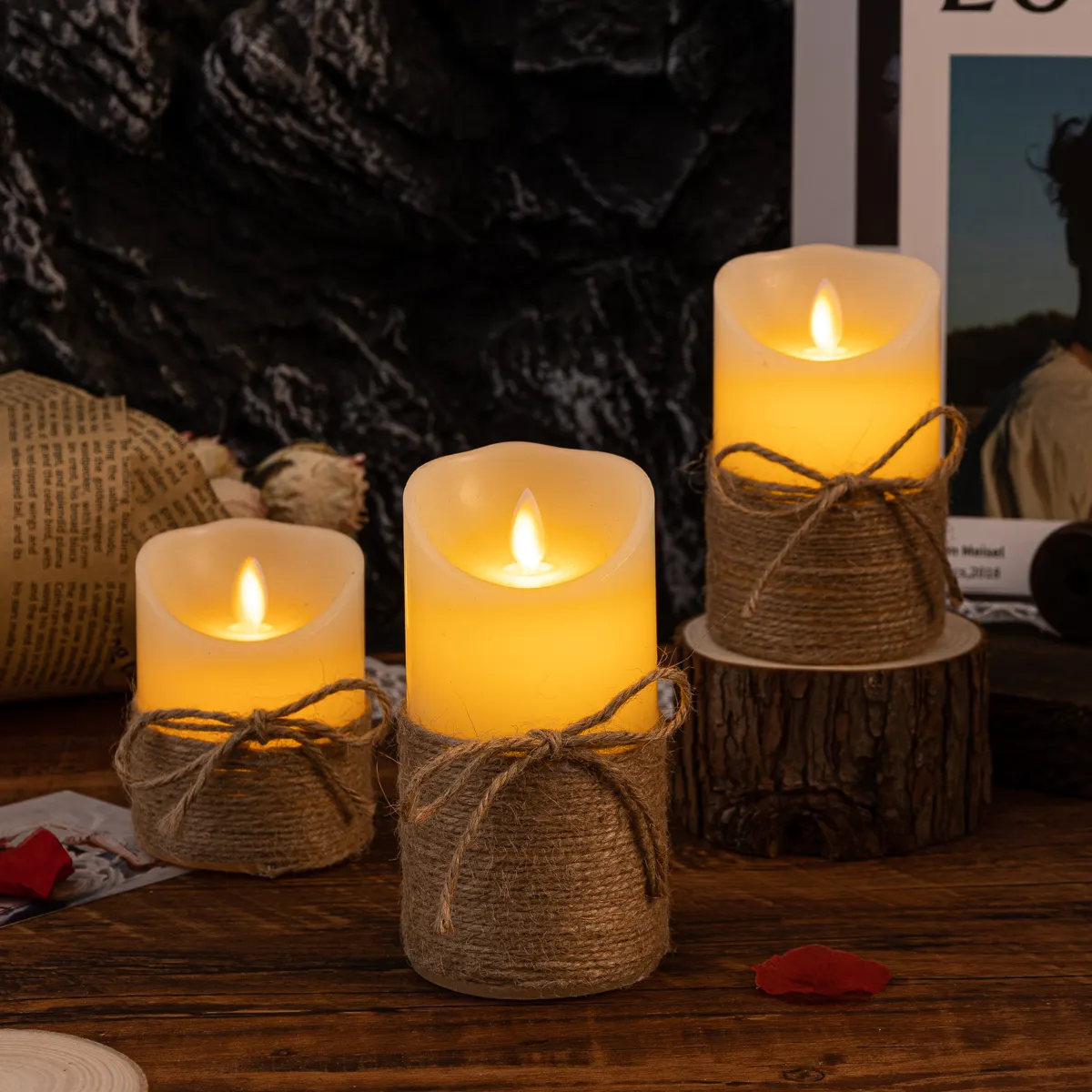 Flameless Block Candles - Bougies sans Flamme
