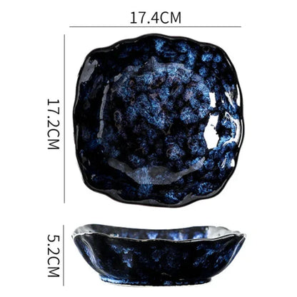 Ensemble de Dîner 10 Pièces Blue Nebula – Élégance Céleste pour Vos Repas Quotidiens
