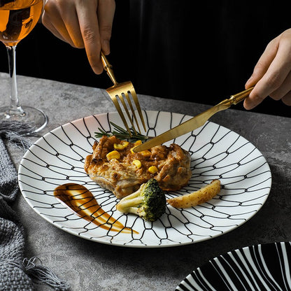 Collection d'assiettes Zaphire – Élégance artistique en porcelaine fine