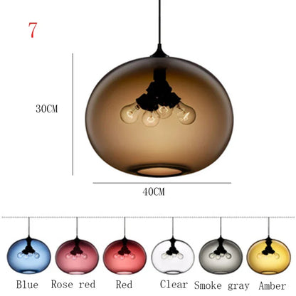 Suspension Nordique en Verre | Luminaire Élégant pour Décoration Intérieure